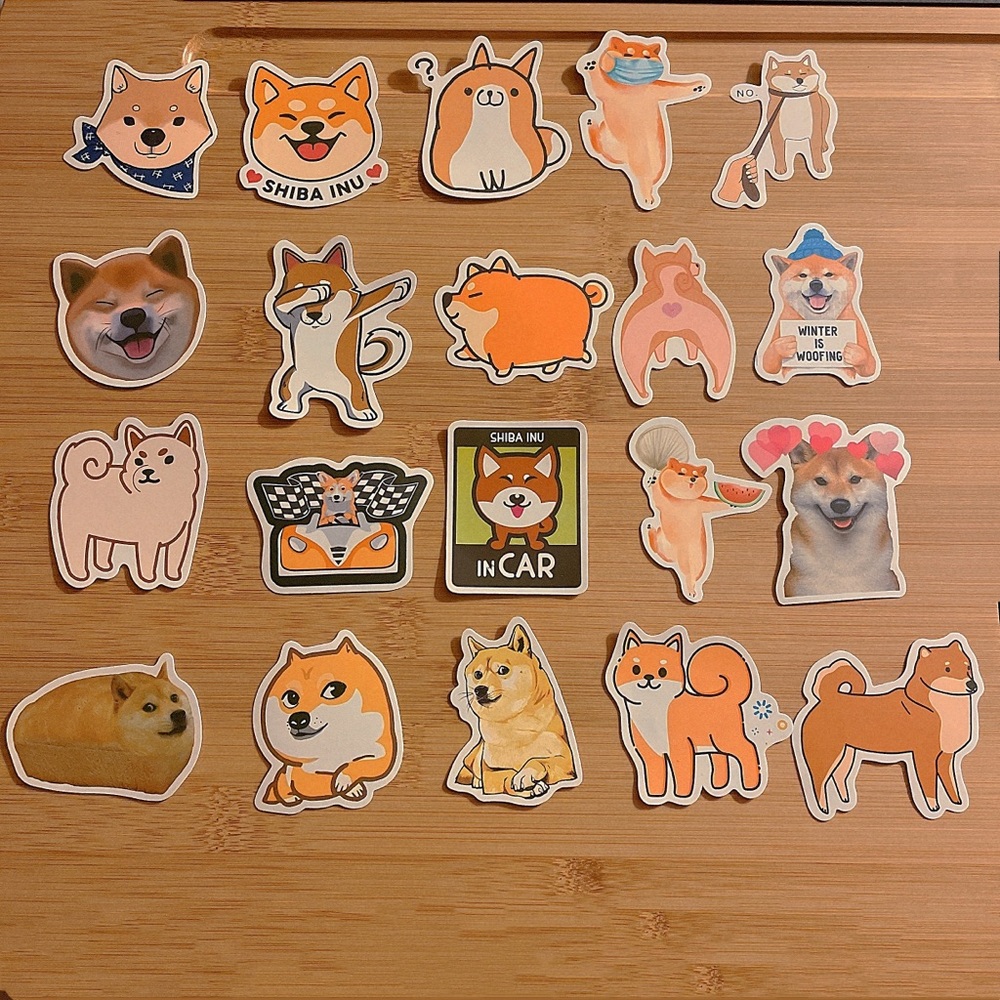 🌟10/$10 NEW Cute Shiba Inu Dog Stickers Set of 20